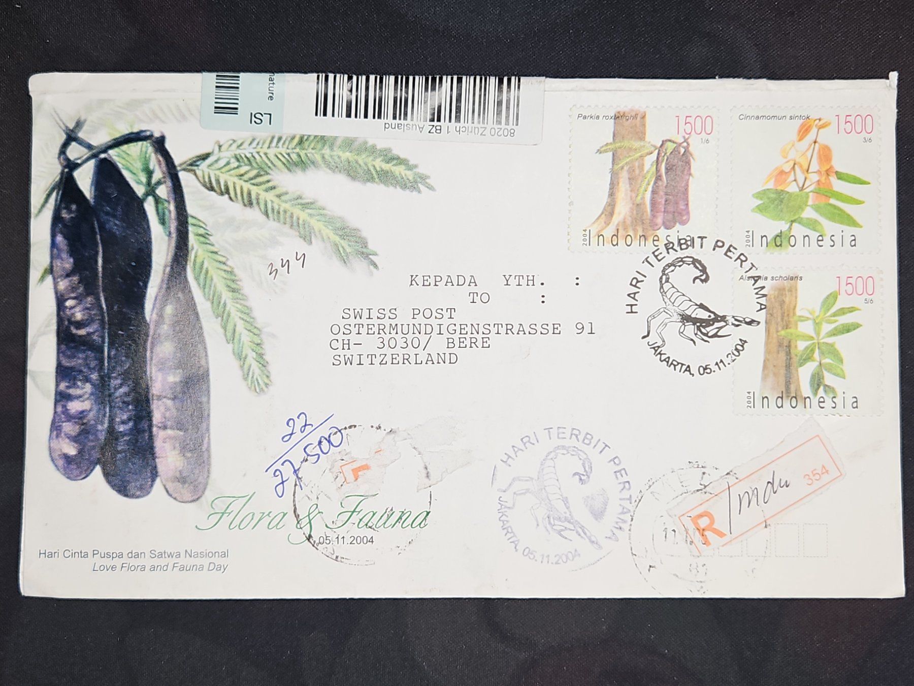 Tutti i francobolli: CL25 Enveloppe + Timbre Indonésie 2004 – Usato da Cousset venduto da Patrick_Collections
