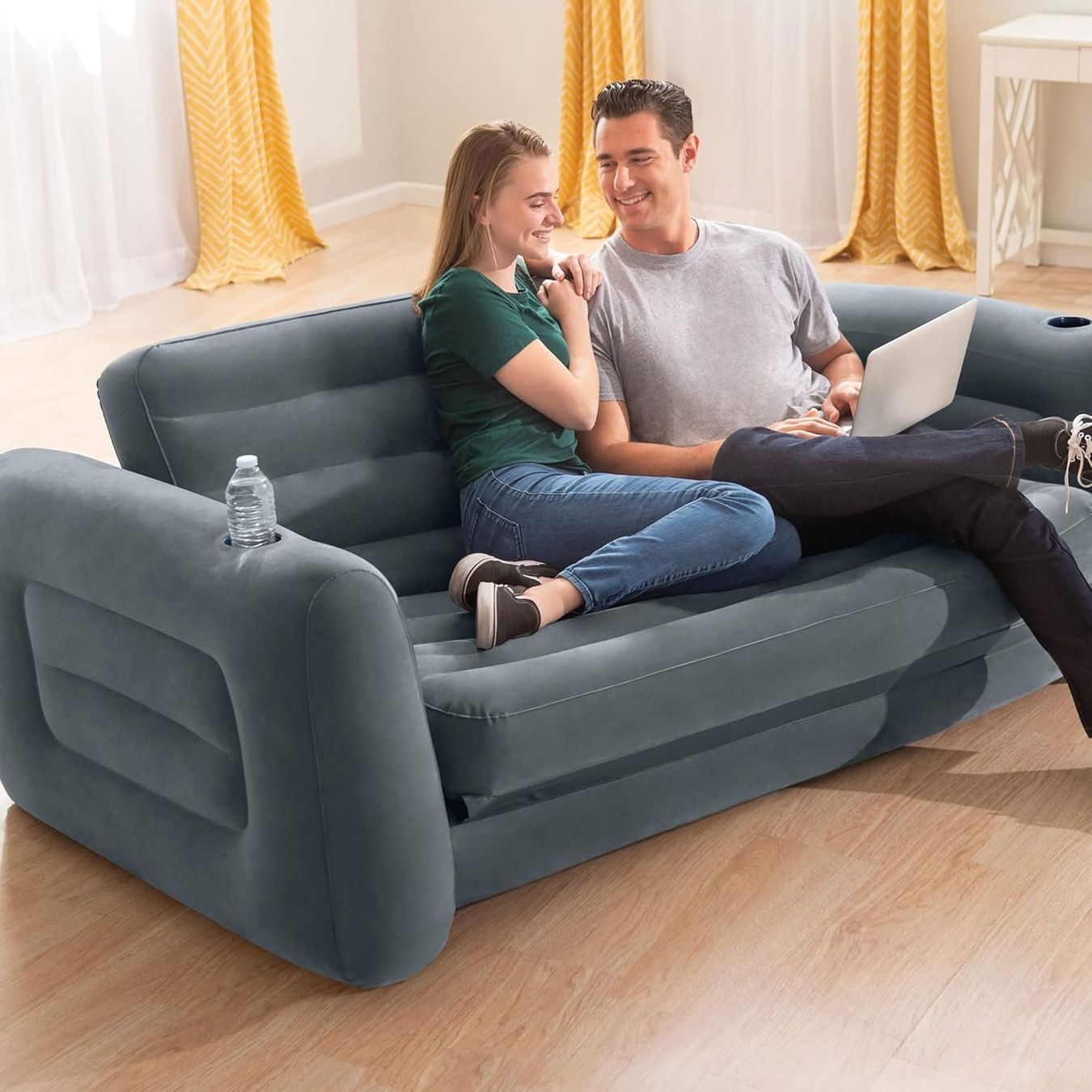 Divani: Intex Aufblasmöbel Sofa Pull-Out Sofa 2 Perso. 127x231x66 cm – Nuovo e nell'imballaggio originale da Fislisbach venduto da IboTrade 1