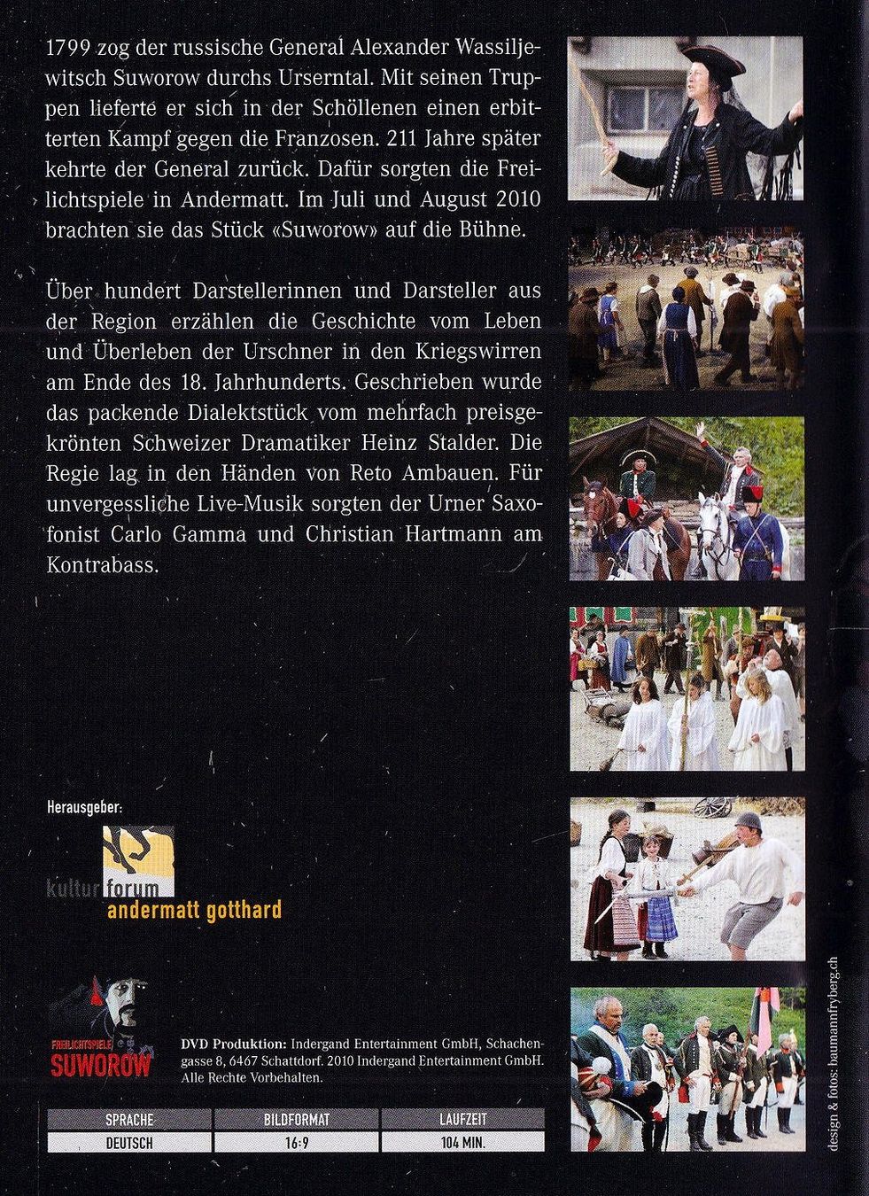Tutti i DVDs: Freilichtspiele Suworow [DVD] – Nuovo e nell'imballaggio originale da Bitsch venduto da Melando 1
