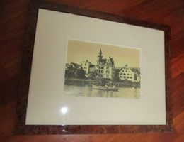 Historische Ansicht Schwanau Wädenswil gerahmt