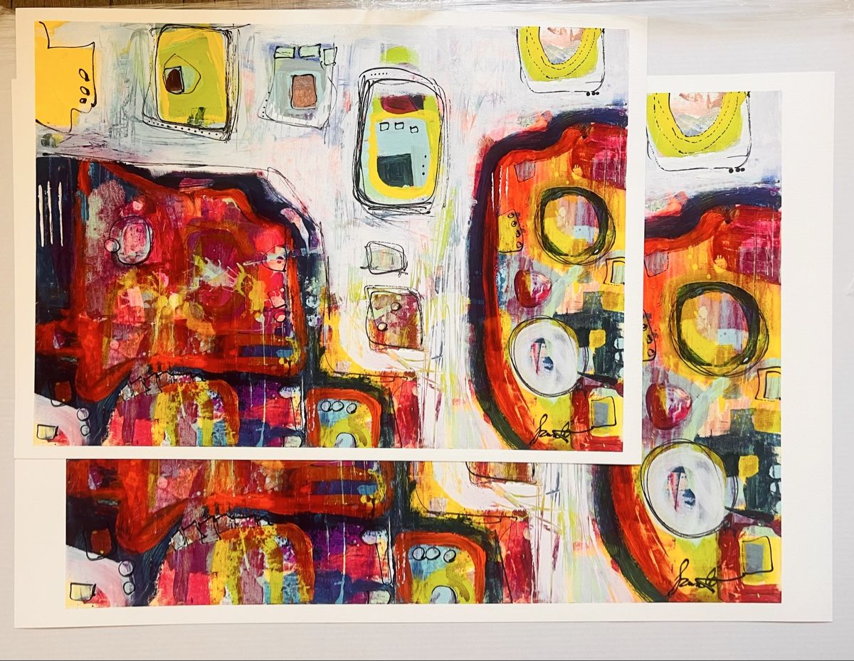 Dipinti: Einzigartiges abstraktes Gemälde, 60x90cm – Nuovo e nell'imballaggio originale da Kreuzlingen venduto da eszanza 1