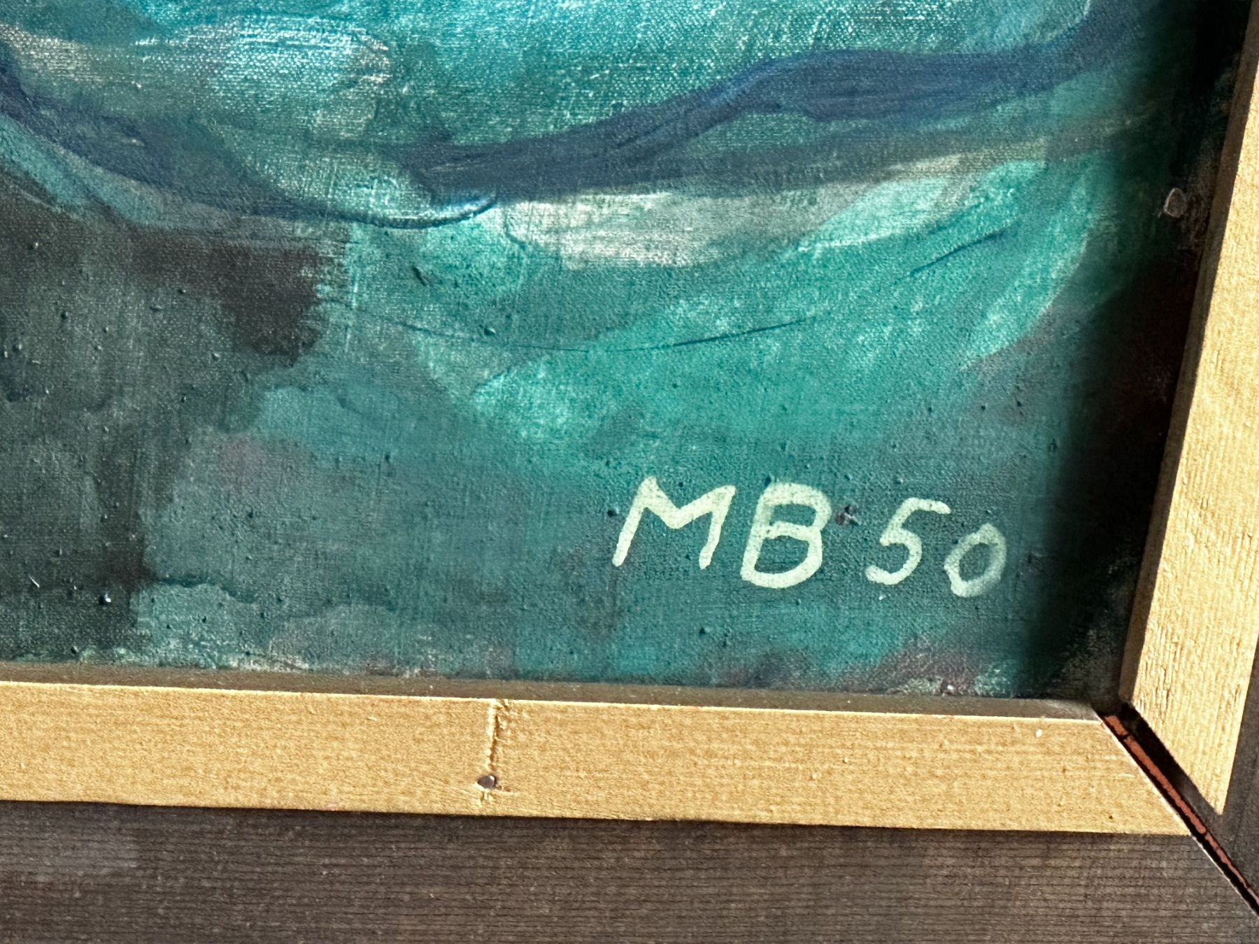 Dipinti: Bild Oel auf Leinwand, Maly Blumer Basel Glarus – Usato da Basel venduto da Bingis 1