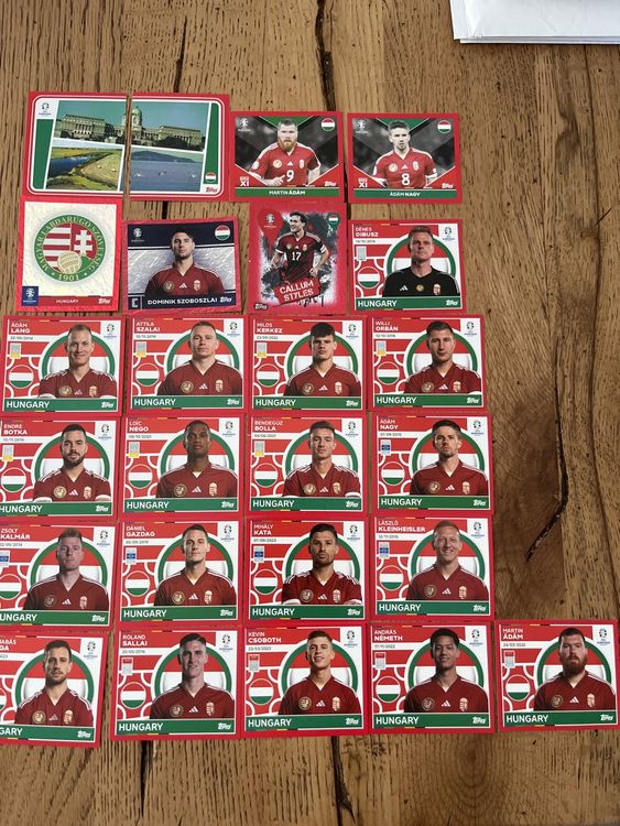 Topps sticker EURO EM 2024 HUN1 Hungary Emblem Pink Rosa Rose