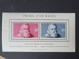 1948,  Gedenkblock IMABA Basel