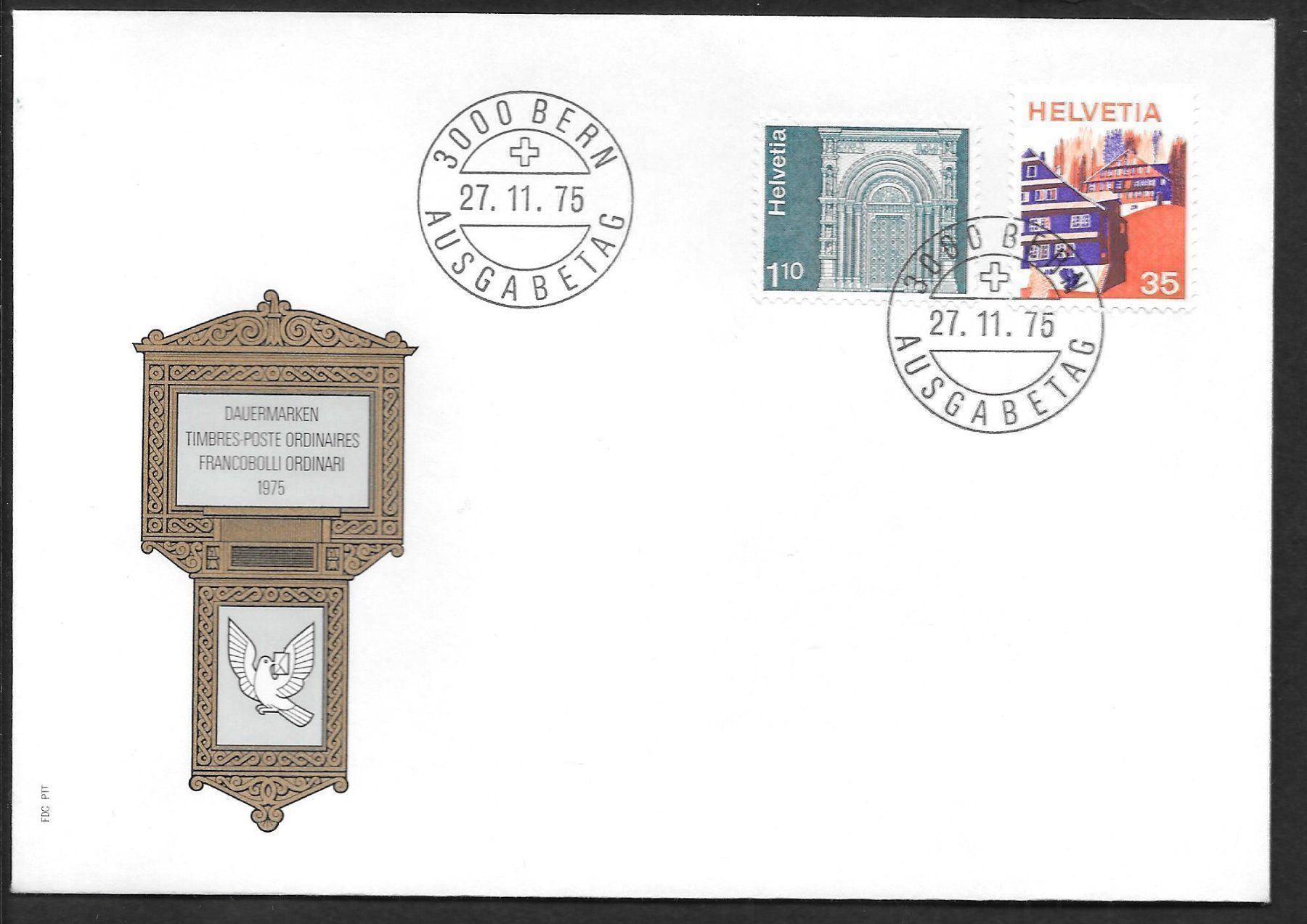 Alle Briefmarken: FDC 528 + 535 ET 27.11.1975 – Neu (gemäss Beschreibung) aus Olten von clotaldi