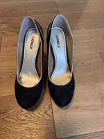 Tolle High Heels schwarz/gold Gr. 41