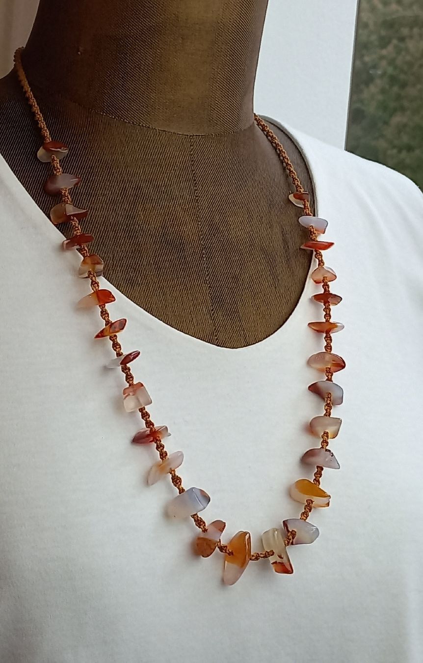 Catenine: Vintage Handgemachte Achat-Kette mit Silberverschluss – Usato da Buchs AG venduto da Dzirul 4