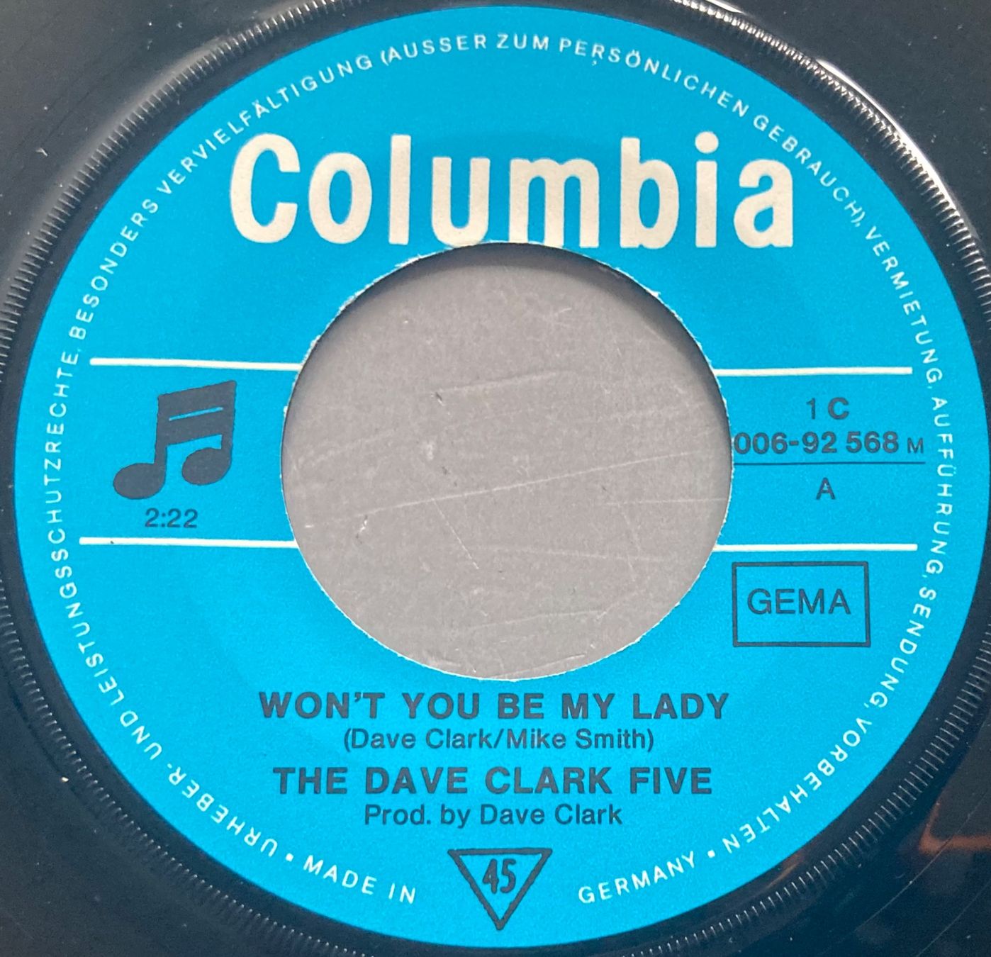Schallplatten: THE DAVE CLARK FIVE - WON'T YOU BE MY LADY – Gebraucht aus Poliez-Pittet von Newtown-Records 2