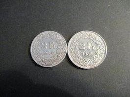 2 x 2.- Fr 1914-1939  Superbes pièces  Superbe qualité