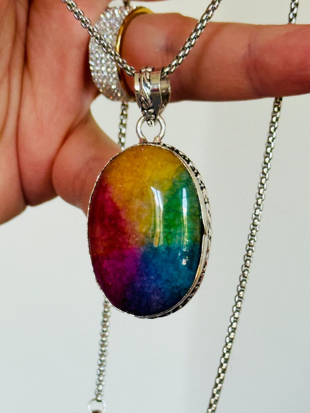 Catenine: Rainbow Solar Quartz Gemstone Ethnic Jewelry – Nuovo e nell'imballaggio originale da Genève venduto da AGBERG 3