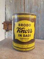 Alte Knorr Blechdose Bouillon Würfel inkl. Deckel Antik