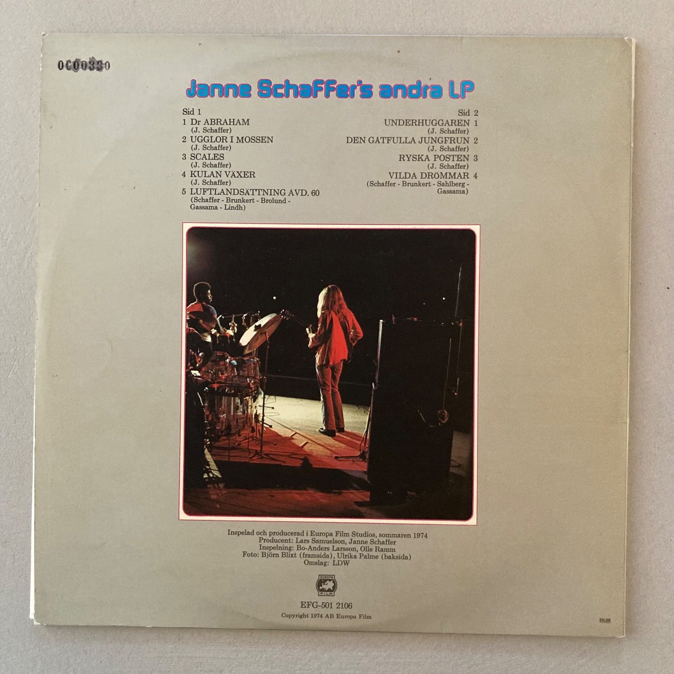 Dischi in vinile: Janne Schaffer's - andra - LP – Usato da dachsen venduto da oheio 1