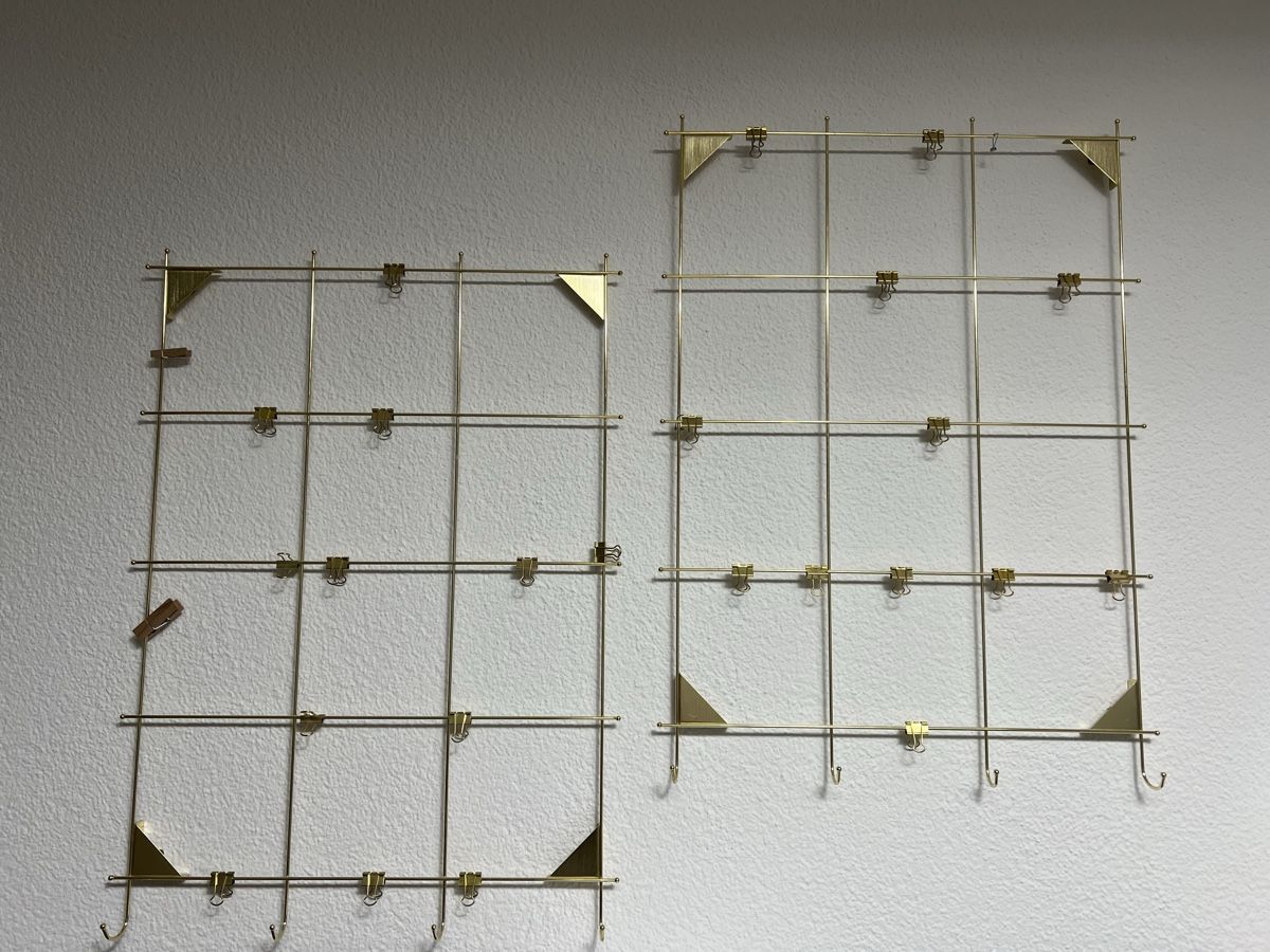 Ikea Griglie e Inferriate: 2x Notizgitter mit Clips, gold, Ikea – Usato da Tuggen venduto da Tantas
