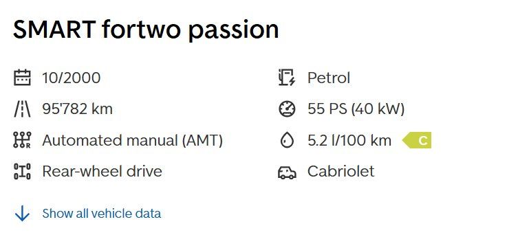Smart Automobili: Smart forTwo Passion 2000 – Usato da Kleindöttingen venduto da mio-parts 5