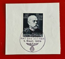 DEUTSCHES REICH DANZIG ROBERT KOCH PROPAGANDA STEMPEL 1939