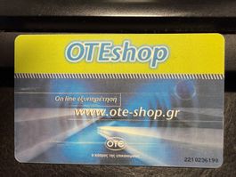 Telefonkarte OTEshop Griechenland 1000 Drachmen gebraucht