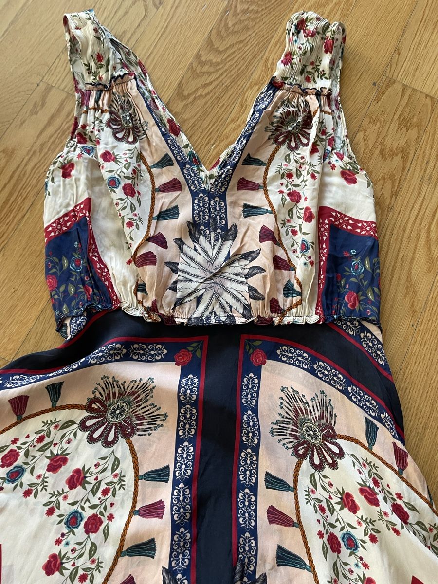 Sandro Vestiti: Sandro Paris Seidenkleid boho chic 36 – Usato da Rüschlikon venduto da leo_mwz2 4