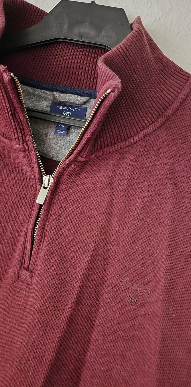 Gant Maglioni & Felpe: Pull Gant bordeaux zippé col montant Taille XXL – Usato da Genève venduto da MariaS2 2