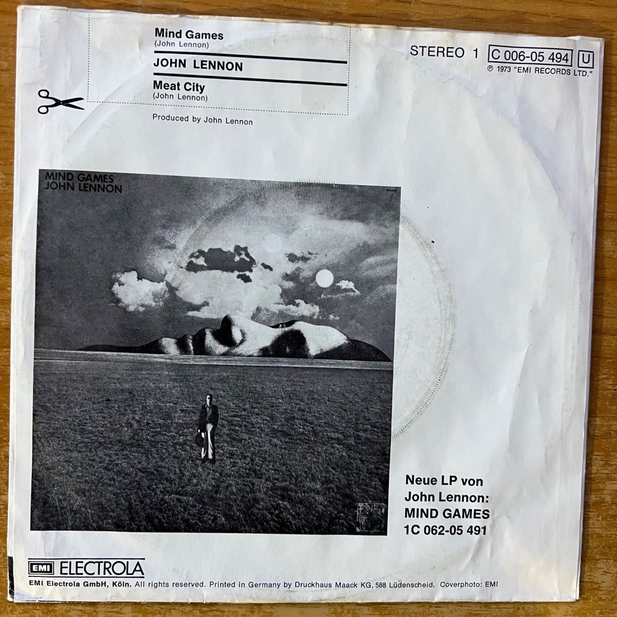 Schallplatten: John Lennon - Mind Games / 1. D-Press. 1973 – Gebraucht aus Gais von soundcave57 1