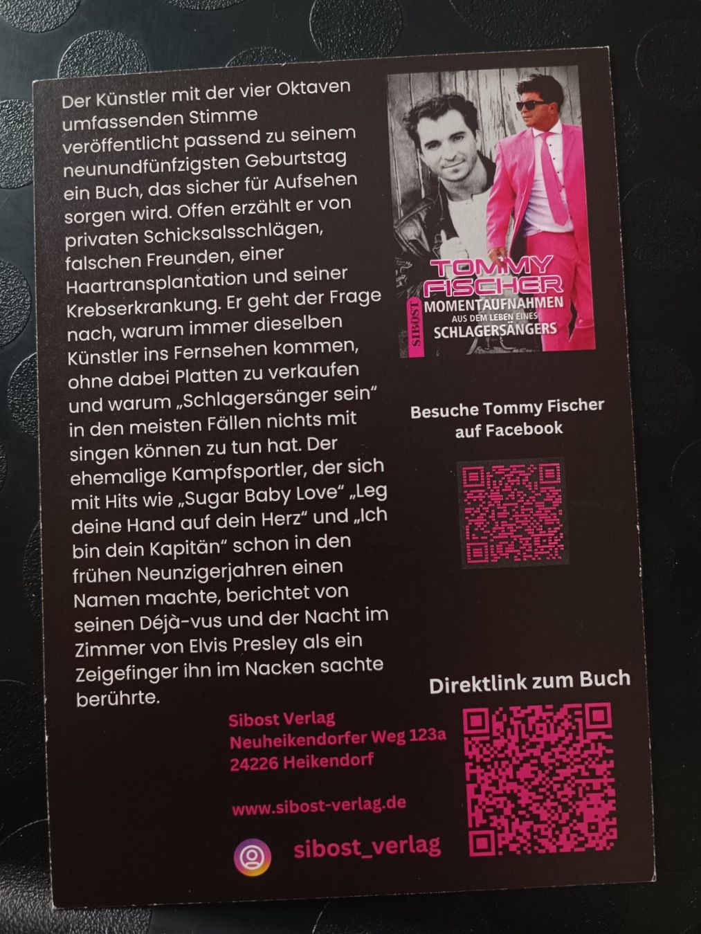 Autografi: Tommy Fischer - handsignierte alte Karte – Usato da Menziken venduto da Artographs 1