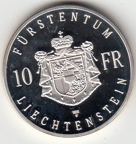 Alle Münzen: Liechtenstein -- 10 Franken 1990 Silber – Neu (gemäss Beschreibung) aus Gossau SG von Gallus00 1