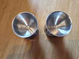 2 Eierbecher silber