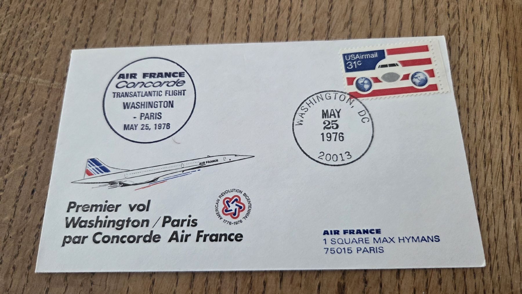 Tutti i francobolli: 1976 Erstflug Concorde Washington -Paris – Usato da Arni AG venduto da Moth68