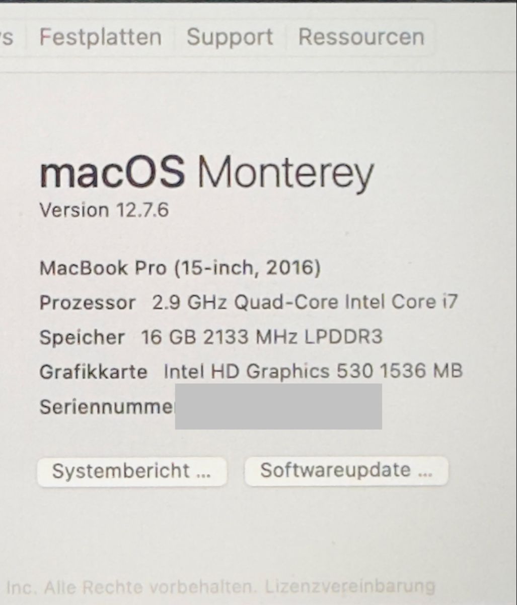 Apple Notebooks: Macbook 15 2016 – Gebraucht aus Kesswil von Schwedenstahl 4