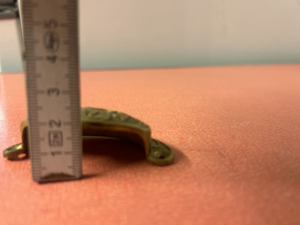 Eisenwaren: Griff Schale Messing antik 7 cm.Breit 2 Befestigungslöcher – Gebraucht aus Lanzenhäusern von vic63 5