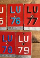 Velonummern LU 76, 77, 78, 79, Preis pro Stück