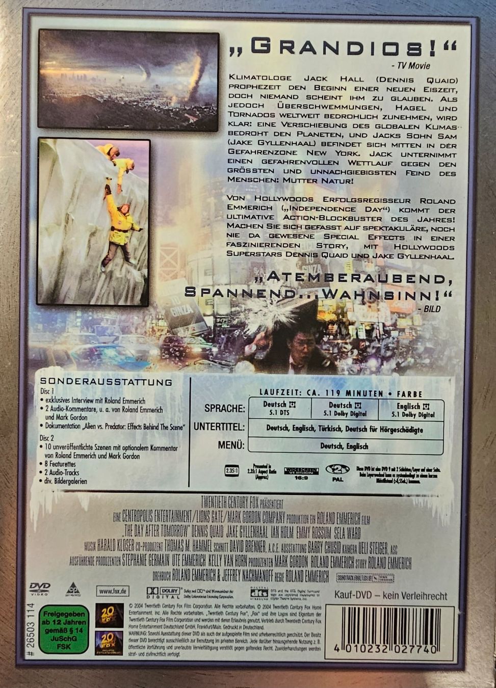 Tutti i DVDs: The Day After Tomorrow – Usato da Wahlen b. Laufen venduto da Cg10 1
