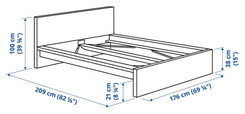 Letti: IKEA MALM Bettgestell 160x200cm mit Lattenrost – Usato da Kriens venduto da ang_zg78 3