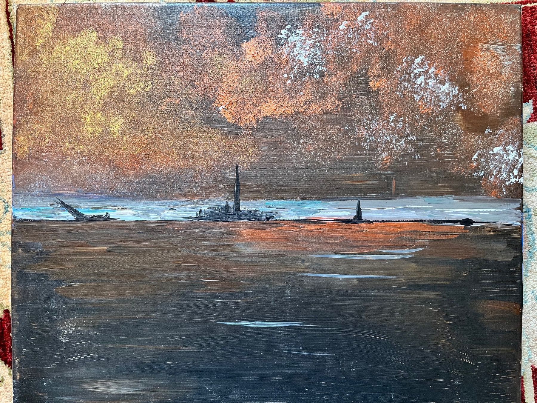 Tableaux: Toile acrylique - "Horizon" – D'occasion à Pully par Artemisya 1