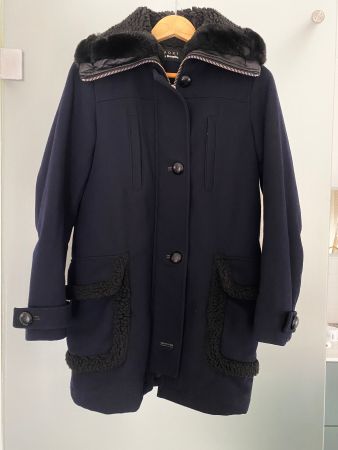 Manteau The Kooples Sport bleu nuit et noir XS