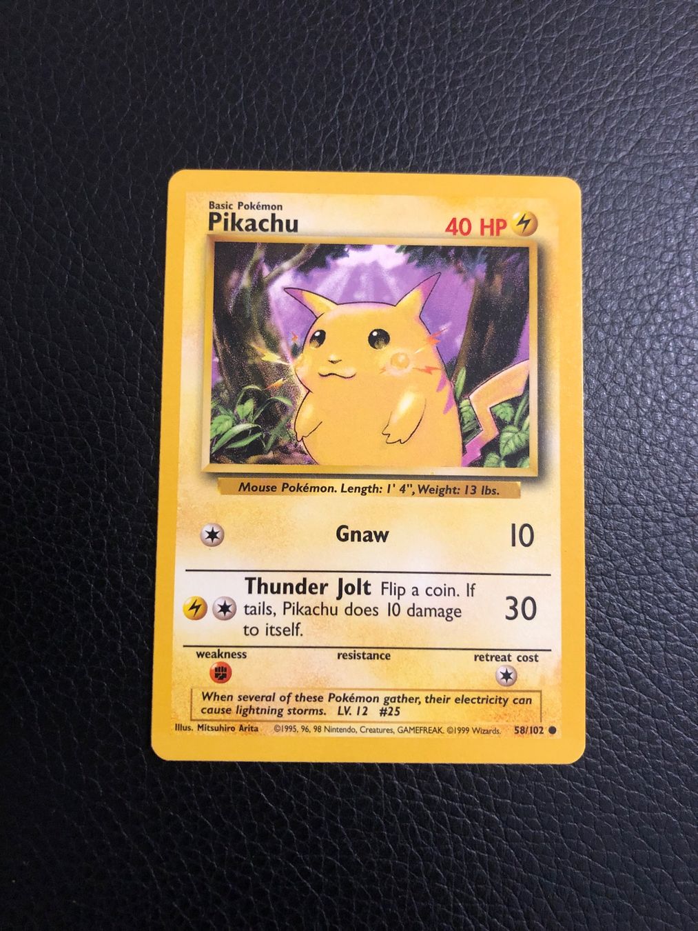 Pokémon Cartes à collectionner: 1999 Base Set Pikachu 58/102 Ab 1 – D'occasion à Paradiso par Pkmn10