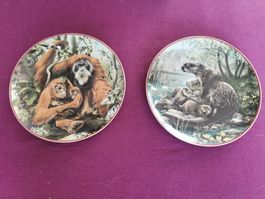 2 WWF Sammelteller: "Otter" und "Orang-Utan"
