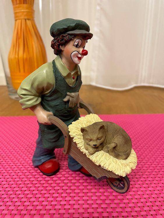 Statuetta Clown Florian In Resina – Gilde – Collezione E Decorazione – Altezza 15 Cm – Fatta A Mano