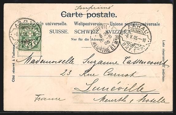 Cartes postales: Aarau, Museumsgebäude, geprägtes Passe – D'occasion à Berlin par bartko-reher 1