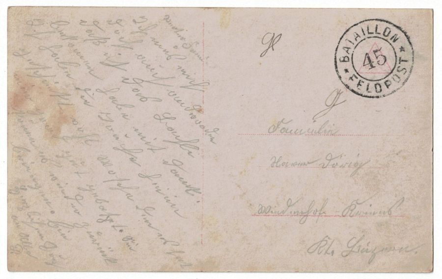 Cartoline postali: St-Ursanne, poste de campagne / Feldpost, Bataillon 45 – Usato da Frauenfeld venduto da POML 1