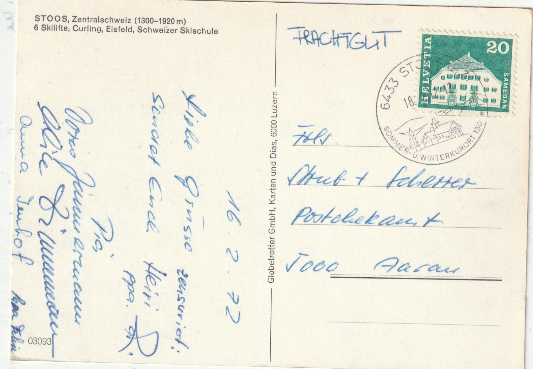 Cartoline postali: Stoos MBK – Usato da Lumbrein venduto da made02 1