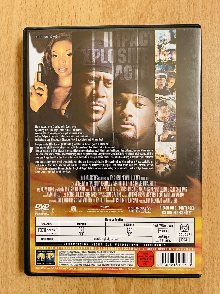 Tutti i DVDs: Bad Boys II DVD, Extended Version, Top Zustand! – Usato da Richigen venduto da Pfuschi8 1
