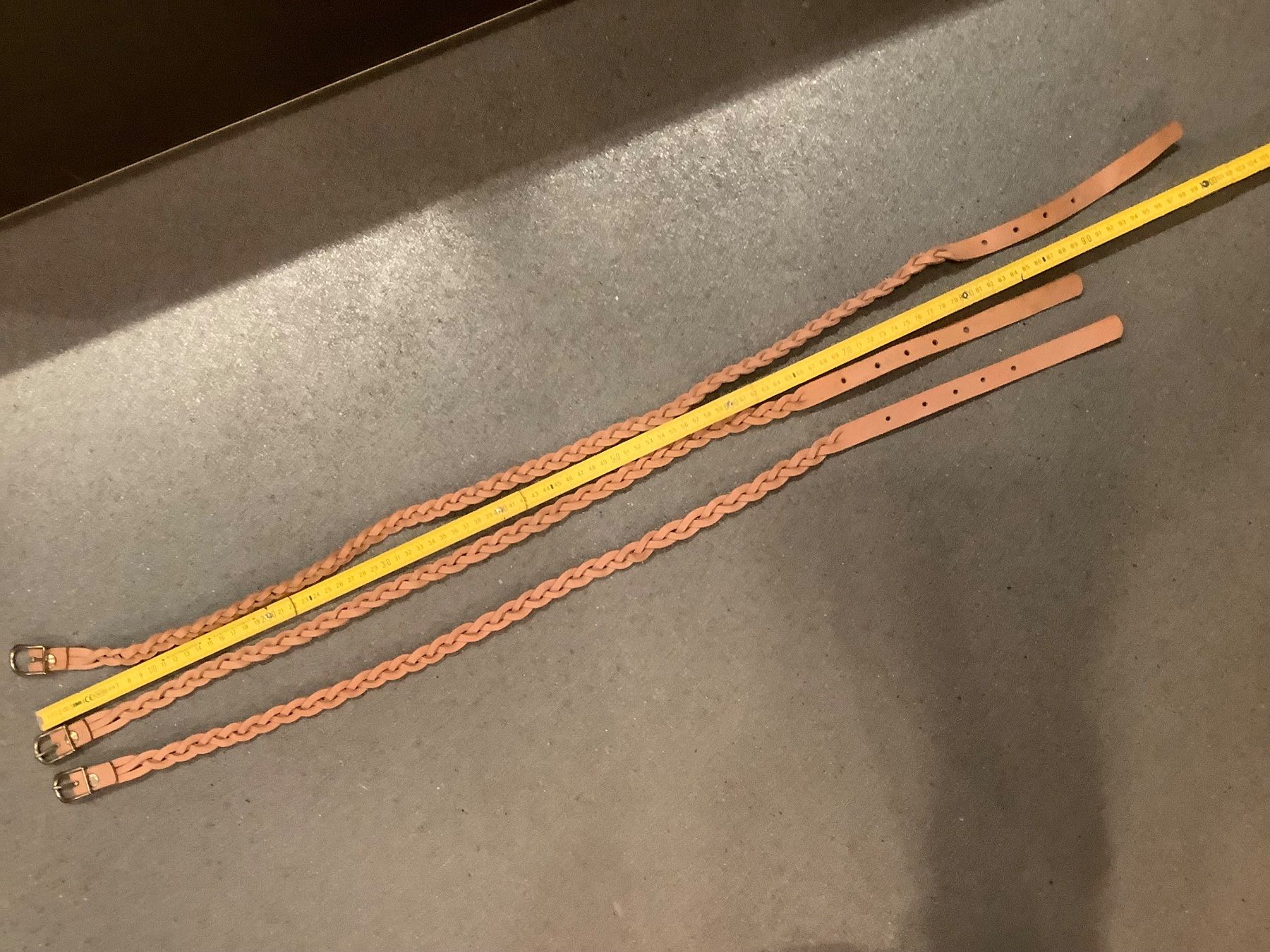 Gürtel: Lot de 3 ceintures en cuir tressé – Gebraucht aus Massongex von Nitramas 3