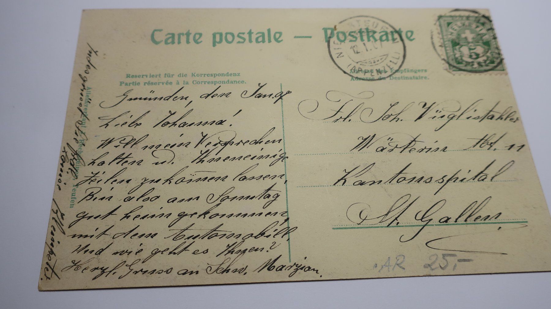 Cartoline postali: Teufen  1907 – Usato da Cormoret venduto da Pascalll2001 4