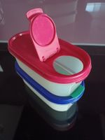 Tuppervision 1 mit Deckel Kirschrot und Blau-Grün