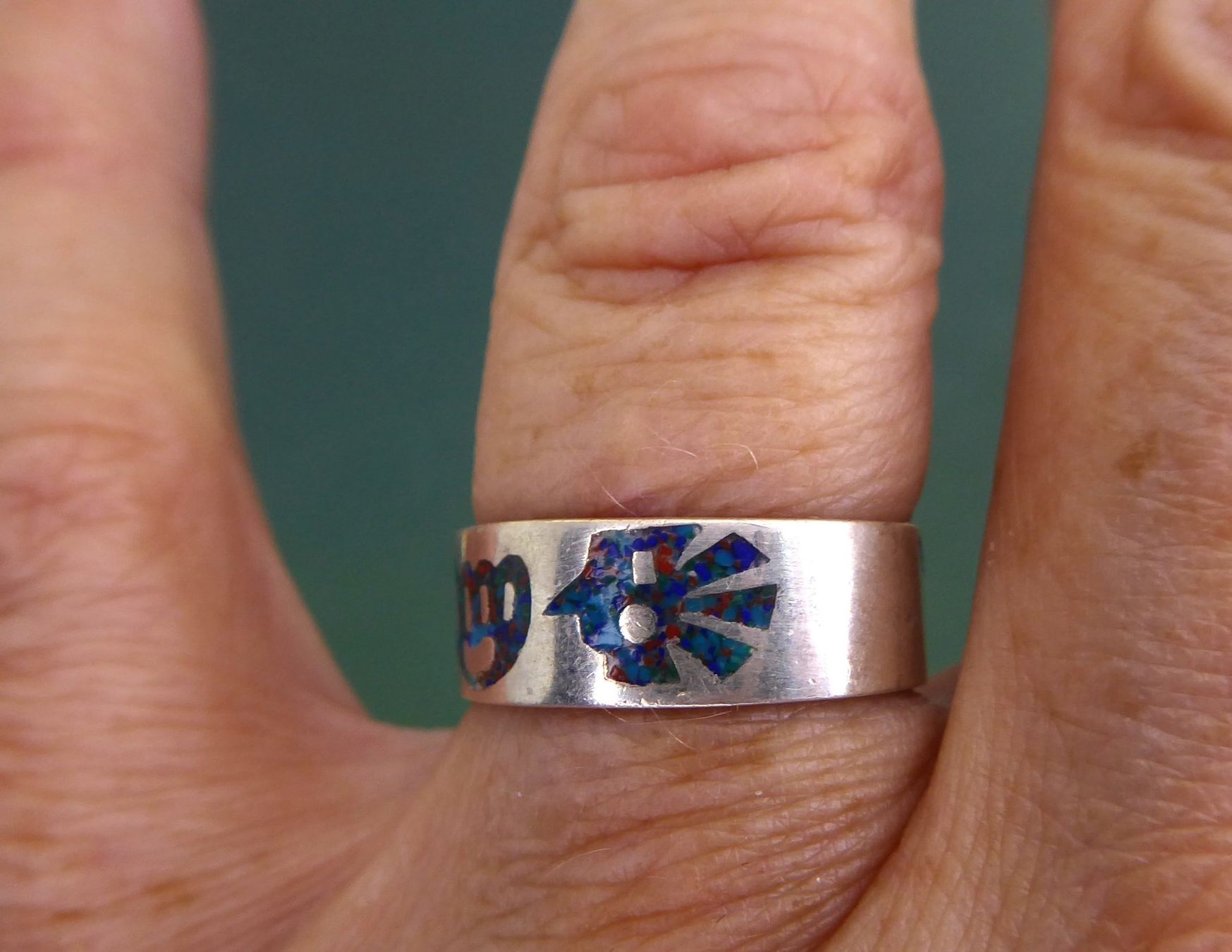 Bagues: Ring 925 Silber mit Emaille – D'occasion à Muri AG par silvermouse007 1