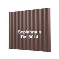2.5m Trapezprofilblech sepiabraun Ral 8014 für Dach und Wand