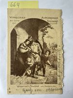 alte Postkarte Winkelried's Abschied, 1901 mit Stempel