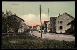 AK Münchwilen, Straßenpartie mit Gebäudeansicht
