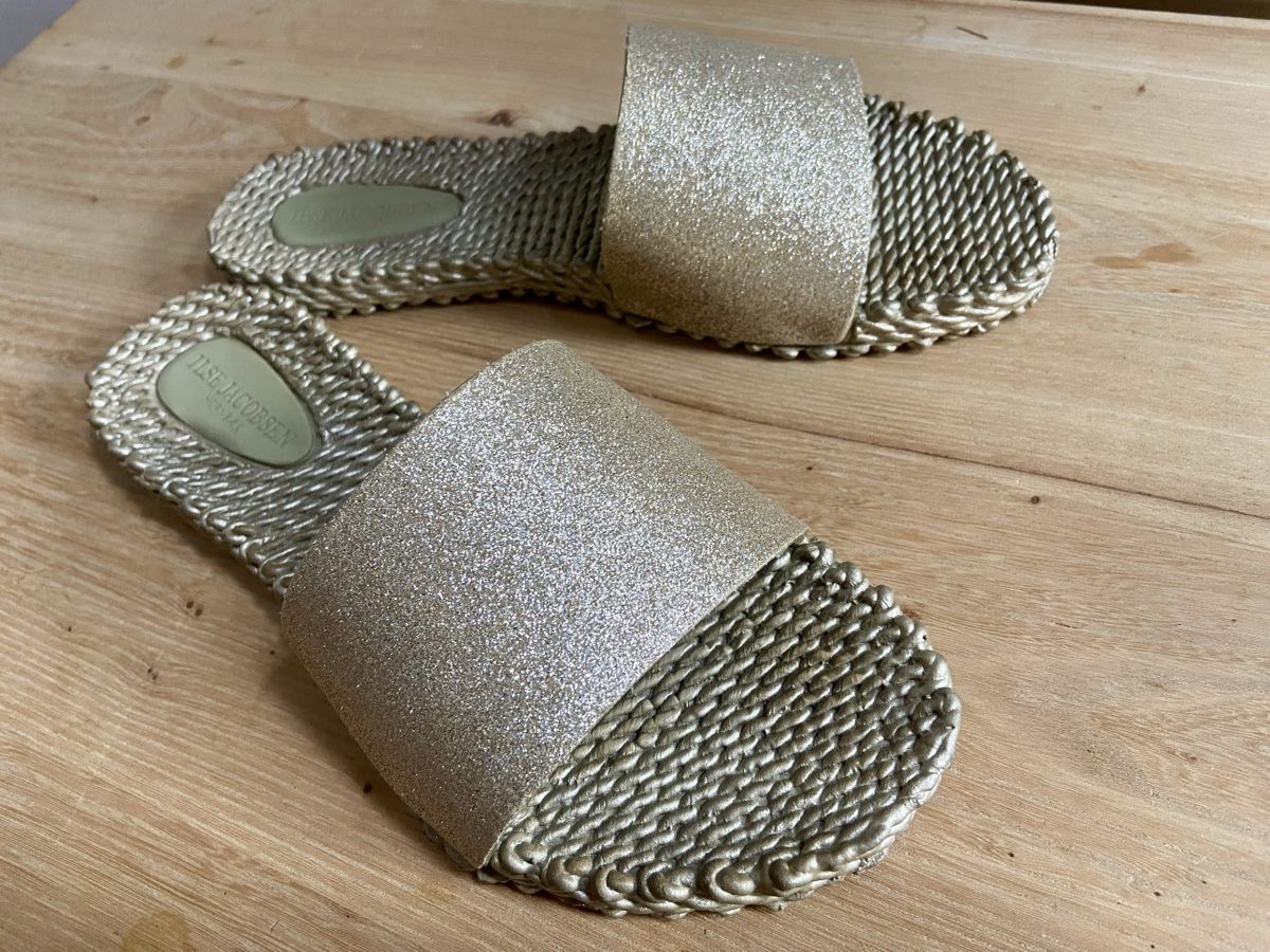 Ilse Jacobsen Scarpe da donna: Sandalen ILSE JACOBSEN glitzer gold – Usato da Binningen venduto da Dodo21 2