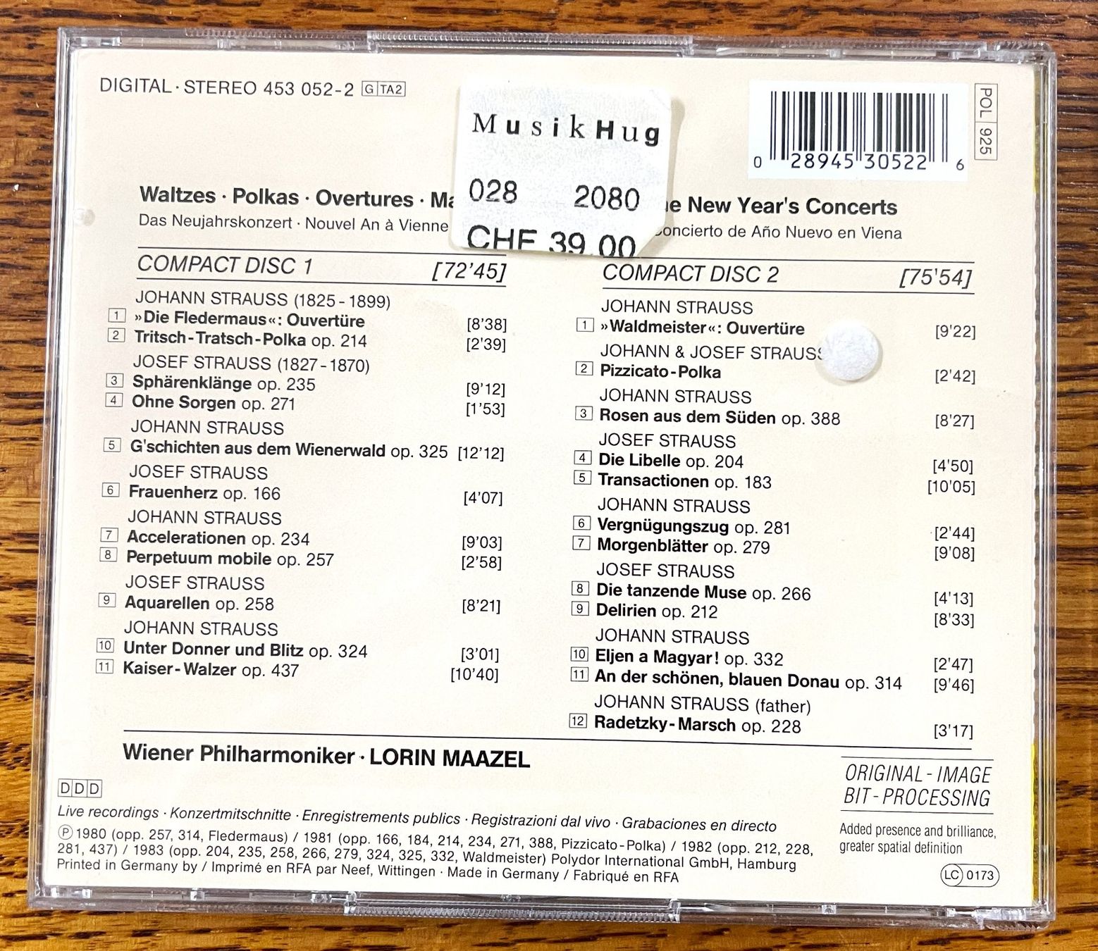 CD: STRAUSS: Waltzes & Polkas CD – Usato da Oftringen venduto da Vucki 1